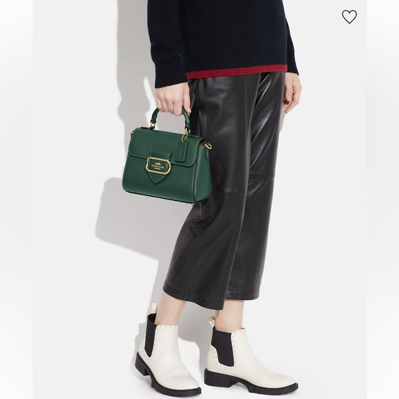 Coach Morgan Top Handle Satchel Color Green - Picture 3 of 12